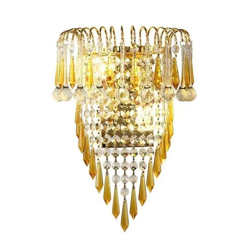 GISELLE Contemporary crystal  Wall Lamp Indoor Art Living Room Bedroom Bedside Lamp luxurious Hotel Corridor Hallway Wall Lamp