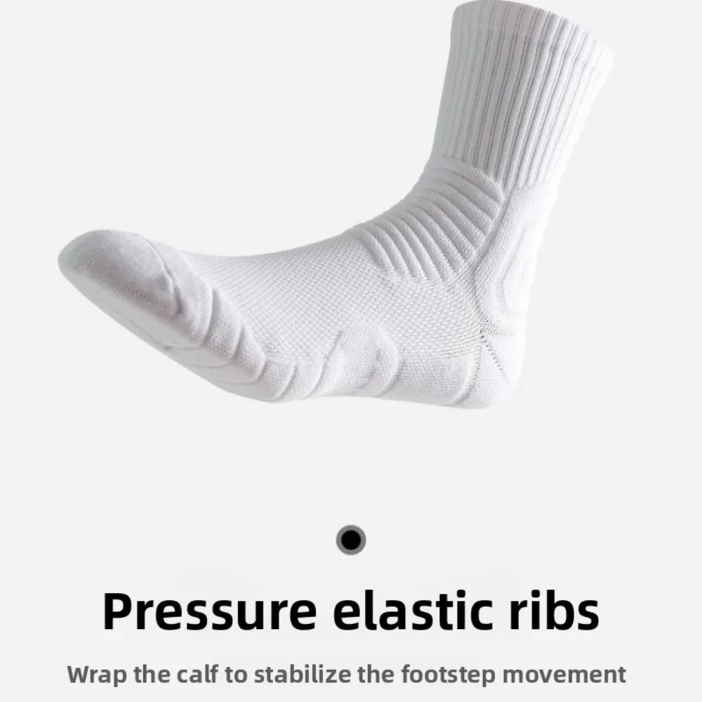 Outdoor Men Basketball Socks Thicken Comfortable Sports Socks Non-slip Mid-Length Running Socks Cycling Running