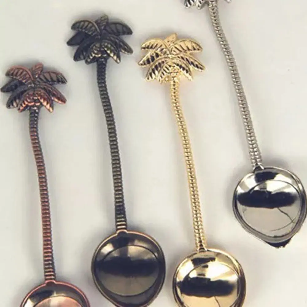 

Wine Ice Cream Scoop Coconut Tree Vintage royal Retro Stainless Steel Coffee Spoon