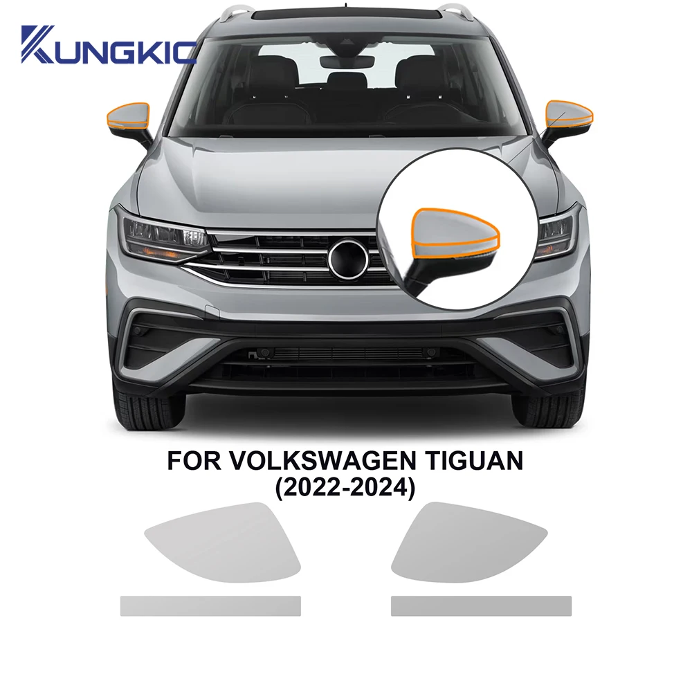 Dla VOLKSWAGEN TIGUAN 2022 2023 2024 Reflektor tylny Folia B Słupki samochodowe Folia ochronna przed przebiciem Przezroczysta TPU — zdjęcie 3