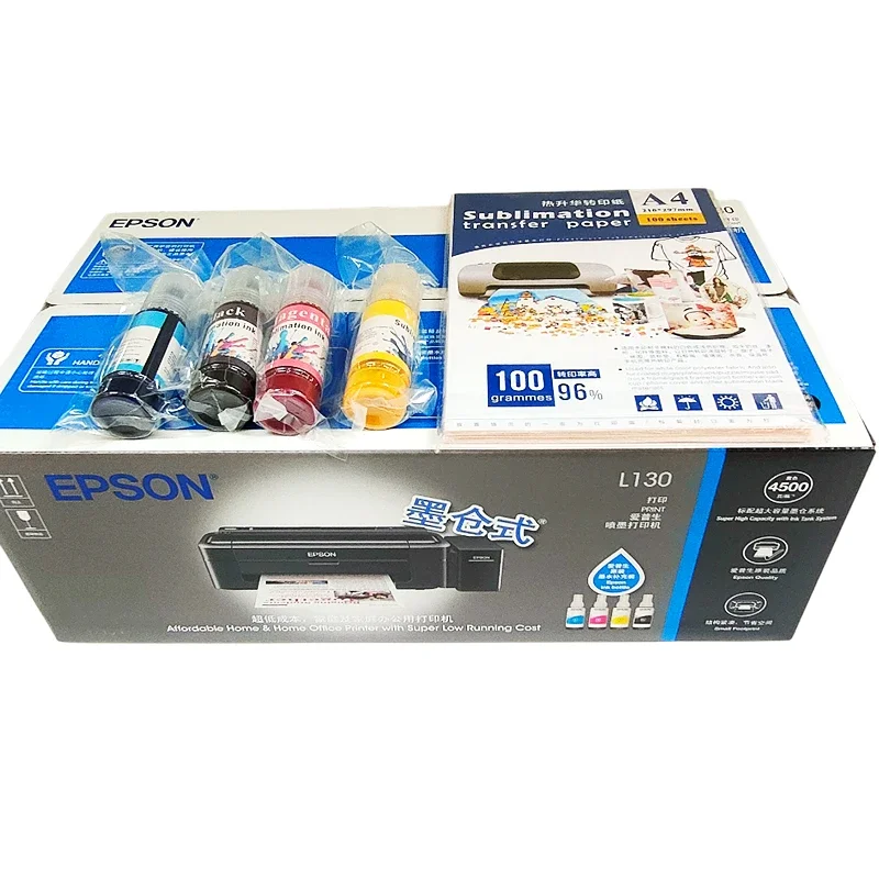 sublimation printer sublimation ink  sublimation paper l130 printer heat press set