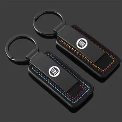 Car Logo Keychain Rings Keyrings Key Holder Auto Accessories For Fiat Grande Punto 500 Abarth Tipo Panda Brave Stilo Palio