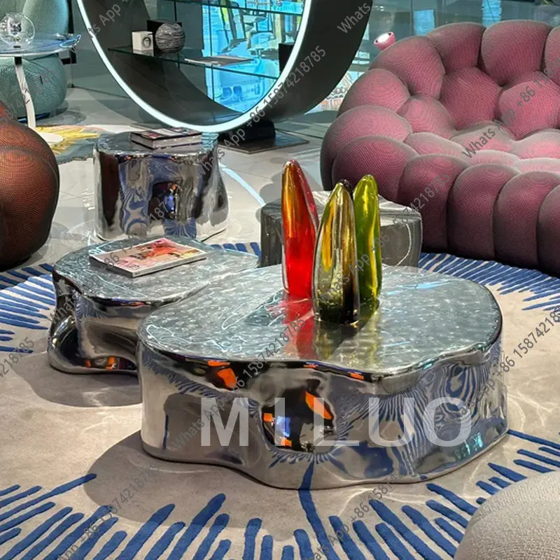 Special-shaped tree root coffee table modern minimalist tea table model room villa high-end designer