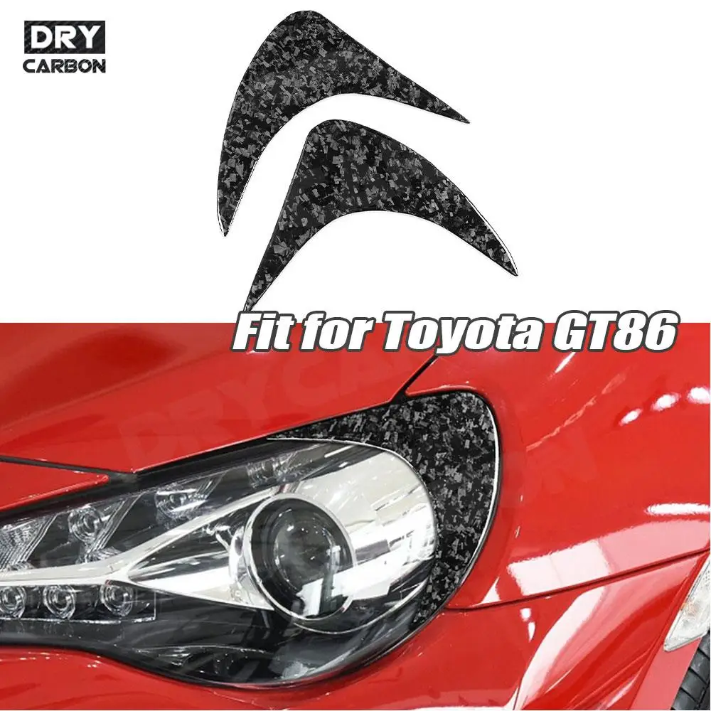 for Toyota GT86 2013-2020 Foglamp /  RearLight Covers Stickers Forged Carbon Front Bumper Eyebrow Decoration