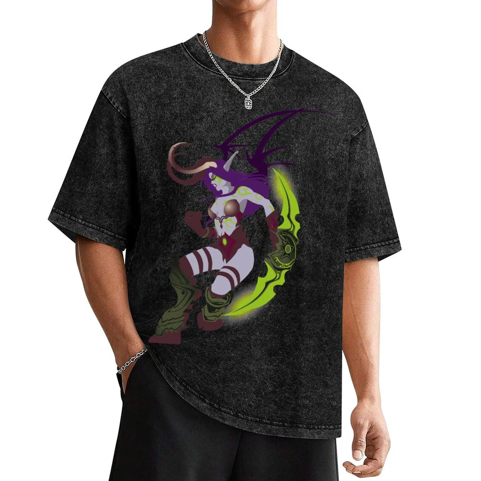 

Demon Hunter Illidan T-Shirt basketball graphic tees boys whites men t shirts