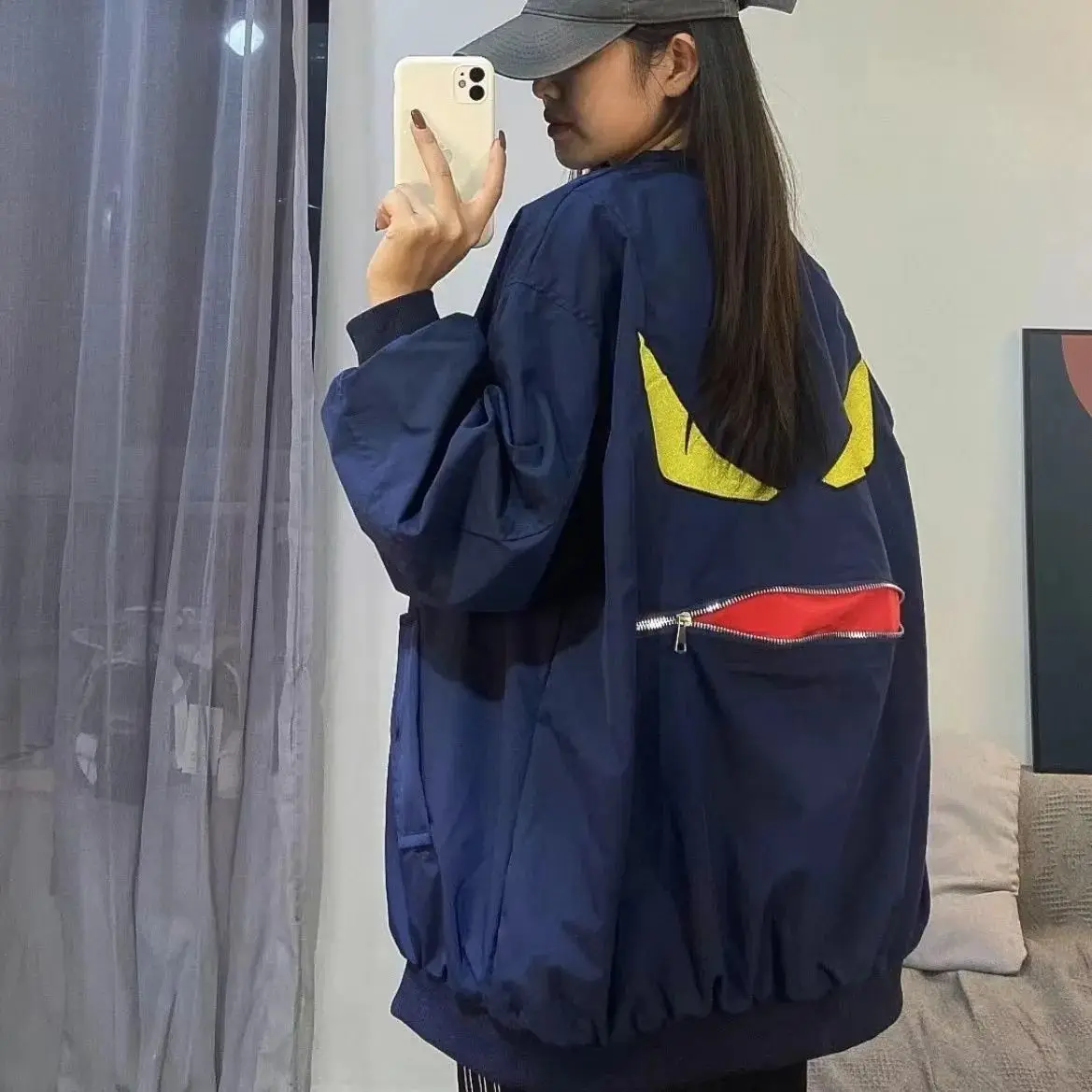 

Baseball Jackets Hiphop Womens Summer Edges Mountain Aircraft Gothic Tear Strapless Lantern Streamer Solid Holiday Skincare Punk