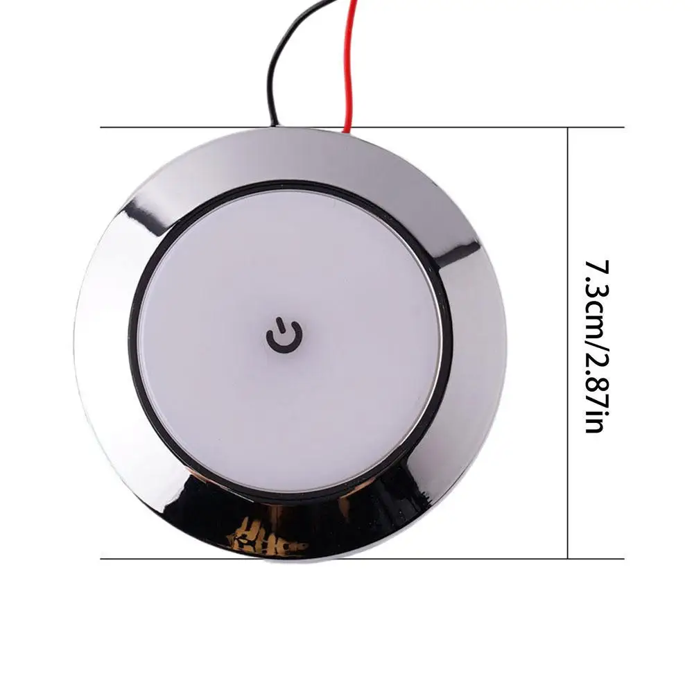 RV Interior Ceiling LED Light With Switch 5W 12V/24V Car Interior Led Round Light RV Indoor Roof Lamp For Camper Boat