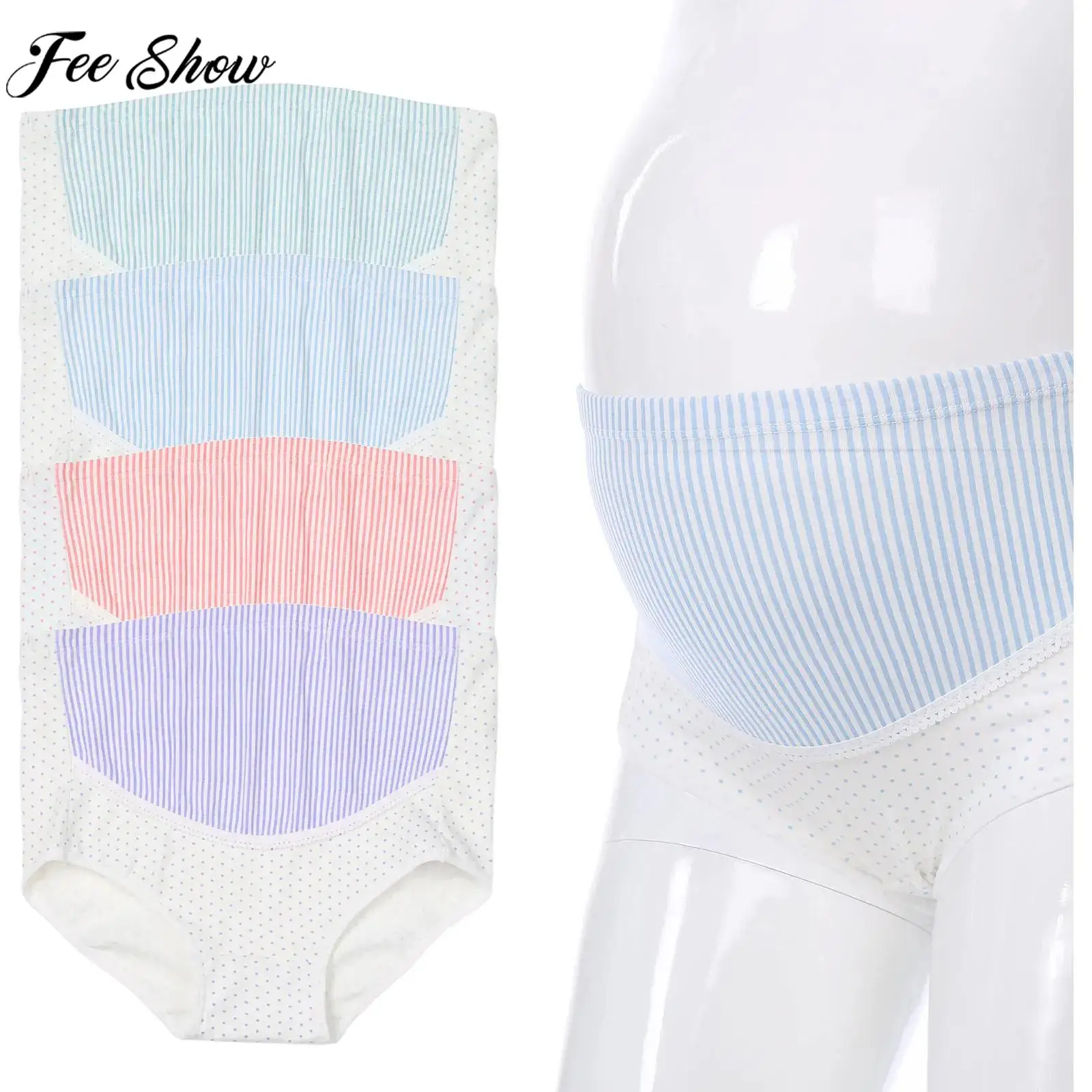 

Pregnant Woman Cotton Underwear High Waist Adjustable Seamless Soft Pregnancy Briefs Panties Belly Support Over Bump Underpants