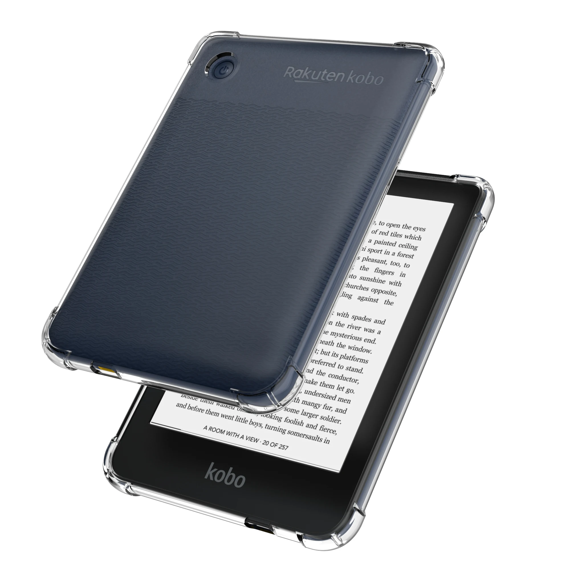 Clear Case for Tolino Shine Colour/Shine 5/Shine4 e-Reader - Ultrathin Lightweight Transparent Silicone Flexible Soft Back Cover