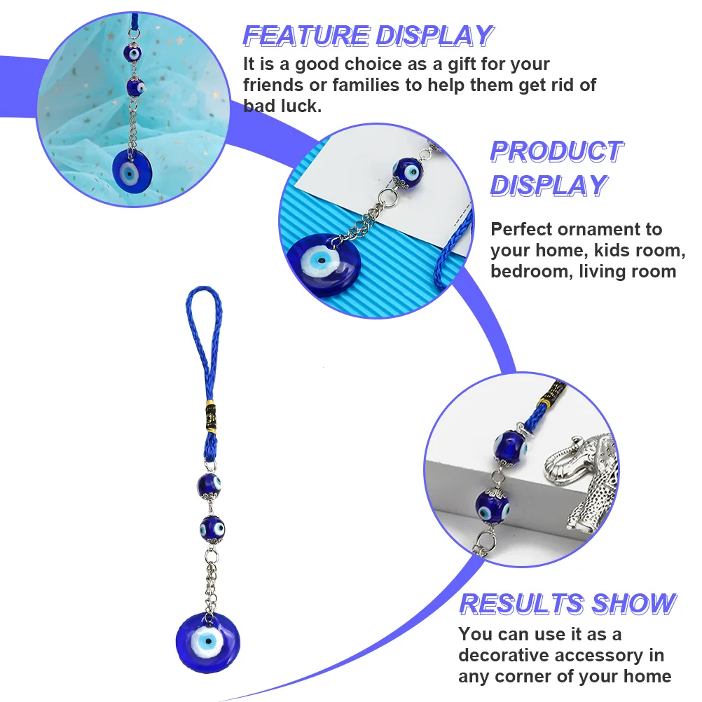 

Turkish Blue Evil Eye Pendant Durable Decorative Hanging Ornament Home Wall Decor Blessing Gift Charm Blue Evil Eye Pendant