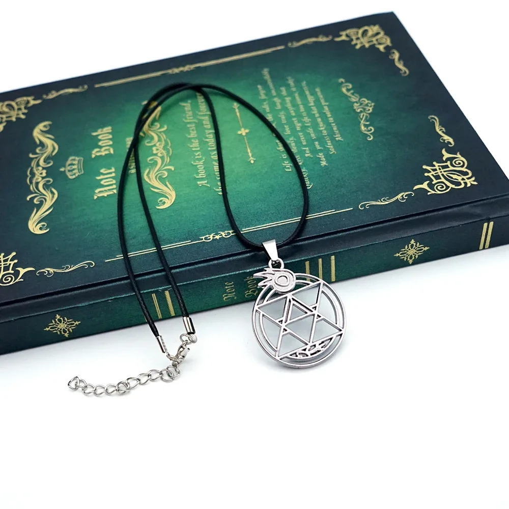 Fullmetal Alchemist Necklace Magic Circle Metal Necklaces Anime Jewelry Pendant Chains Choker Collares Charm