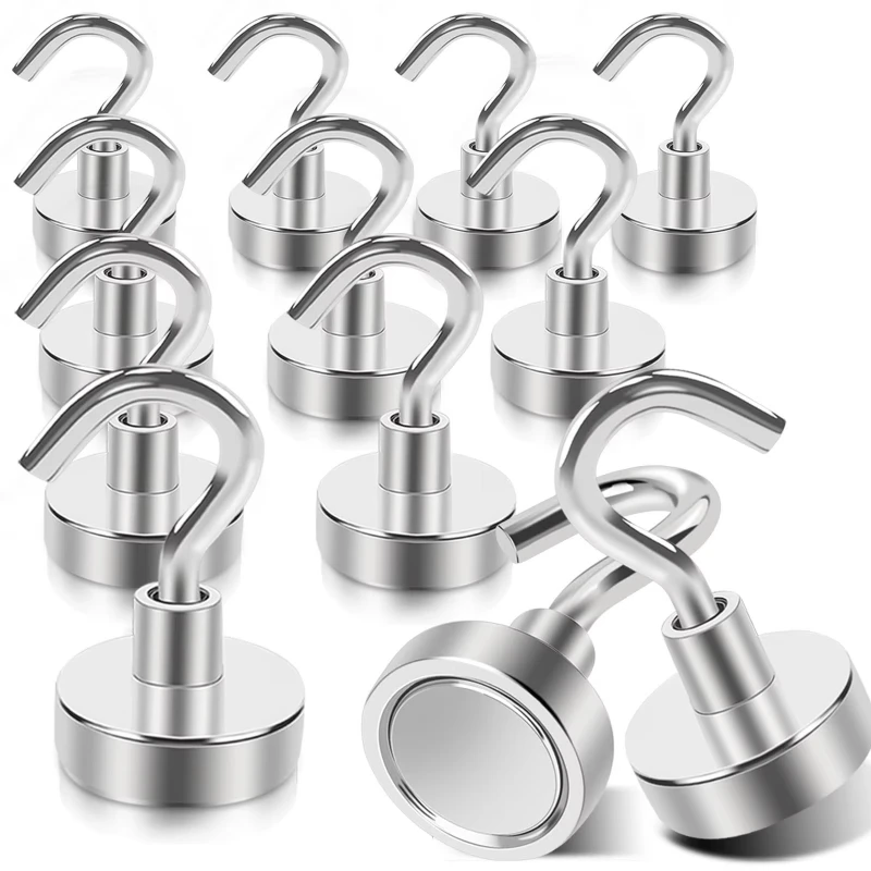 

1/2/3/4/6pcs Magnetic Hooks Magnetic Hook Heavy Duty For Hanging Magnet Hooks For Cruise Ship Camping Grill Kitchen Garage Wall