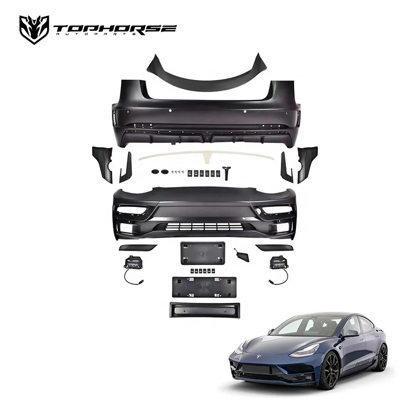 

ST Design Body Kit For Tesla Modle 3 Facelift Bumper Diffuser Spoiler PP Material