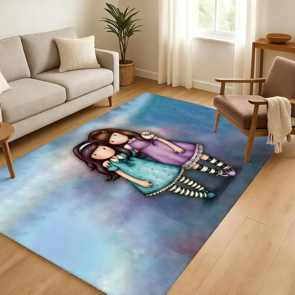 Santoro G-Gorjuss Floor Mat Soft Thickened Absorbent Non-Slip Bedroom Living Room Door Mat Home Decor Flannel Rugs