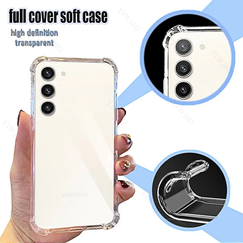 Phone Soft Case for Samsung Galaxy S23+ S 23 + Plus TPU Transparent for Sumsung S23Plus S 23plus 6.6