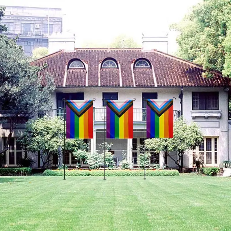 Lgbt Flag 12.5 X 18 Inches Lgbtq Ground Flag Pride Yard Signs Gay Day Garden Flag For Room Yard For Lgbtq Lesbian Gay