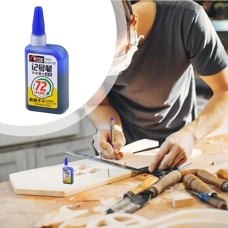 حبر للعلامات، لون فائق، حبر إعادة تعبئة دائم، حبر ماركر، لوازم حرفية، ملحقات علامة زيتية متعددة الألوان