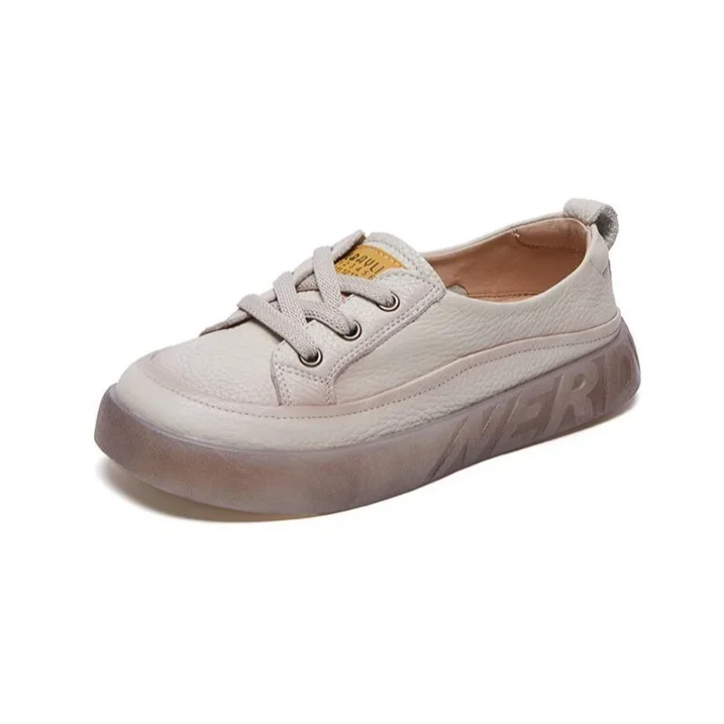 

Новые удобные лоферы из натуральной кожи 2,5 см, эргономичные осенние мягкие лоферы на плоской подошве для отдыха, летние весенние женские туфли в этническом стиле