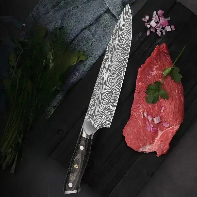 Western Chef's Knife Steak Knife, Chef's Knife Western Cutting Knife, Damascus Steel Knife Chef's Specialized Knife