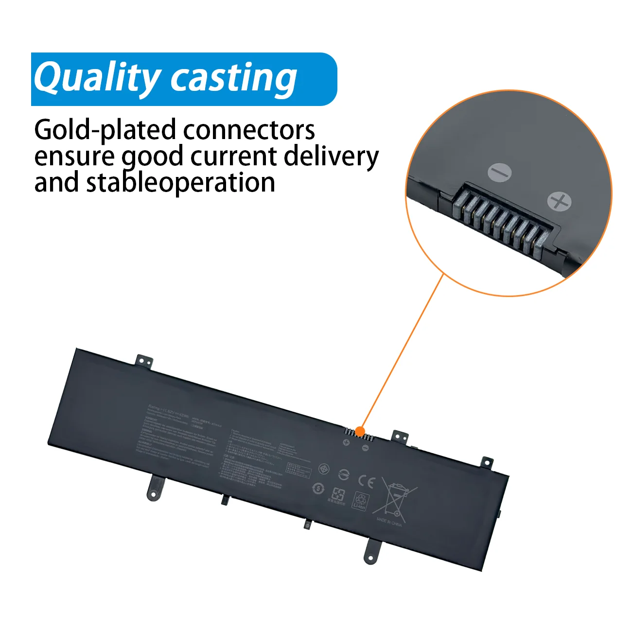 42WH 11.52V B31N1632  Laptop Battery ASUS ZenBook 14 X405 X405U X405UA 3ICP5/57/81 0B200-02540000 0B200-02540000 New Battery