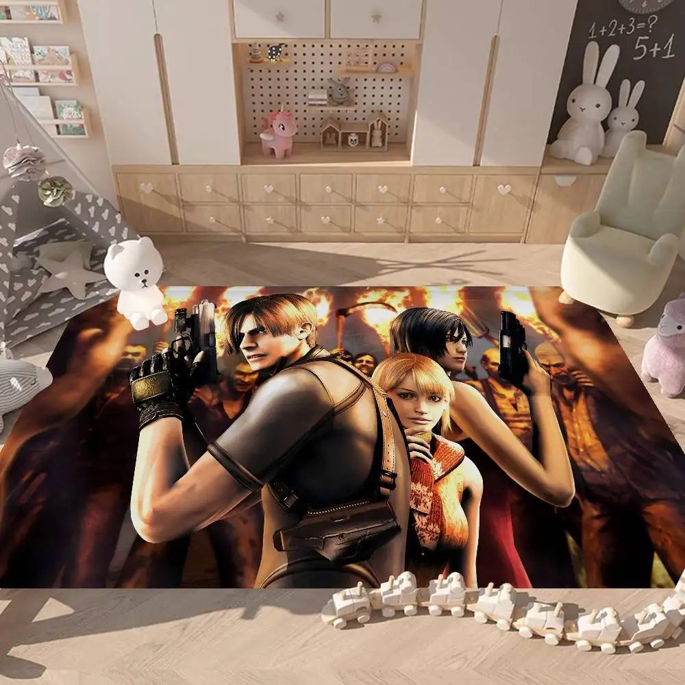 R-Resident Evil Games سجادة أرضيات على الطراز الشمالي ممسحة منزلية للحمام والمرحاض سجادة ديكور لغرفة النوم والفندق