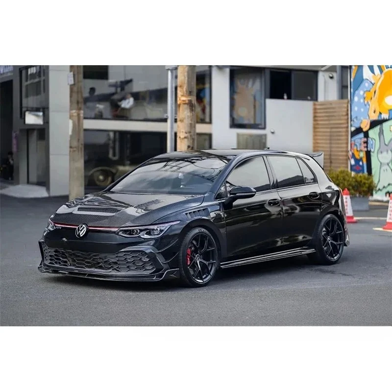 

Dry Carbon Material Golf 8 GTI Upgrade CMST Style Body Kit Hood Front Lip Rear Diffuser Side Skirts Spoiler