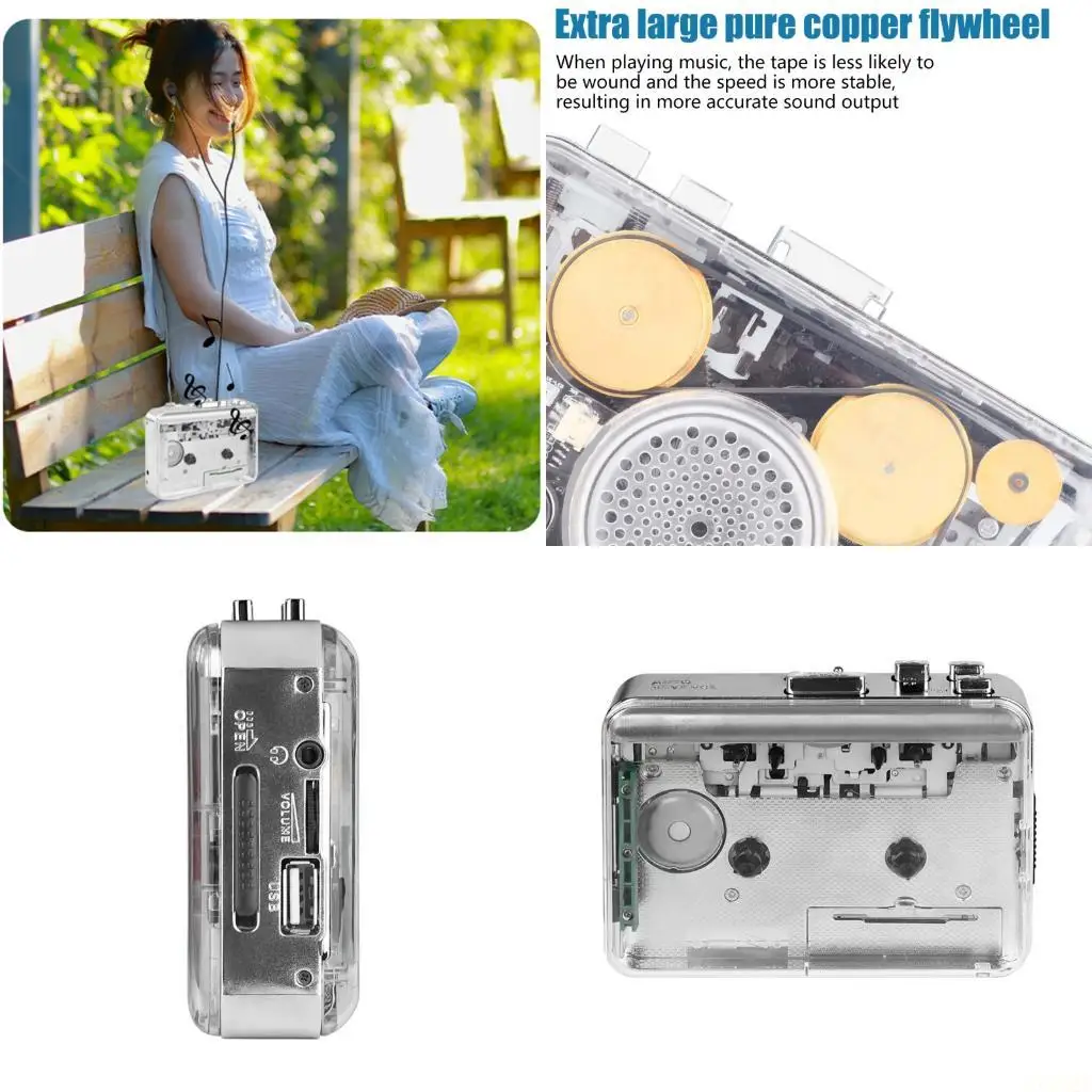 

B03F Прозрачный USB-кассетный плеер и лента для конвертера MP3 USB-кассета