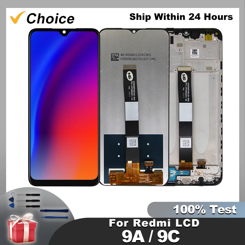 CHOICE 6.53“ For Xiaomi Redmi 9A LCD Touch Screen Display Digitizer Replacement Parts With Frame For Redmi 9C LCD Display