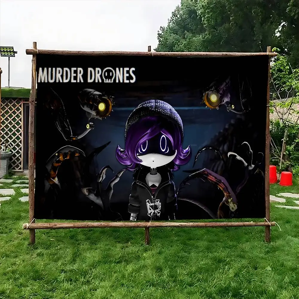Game M-Murder D-Drones Family Gatherings Outdoor Atmosphere Flags Camping Decorations Banners