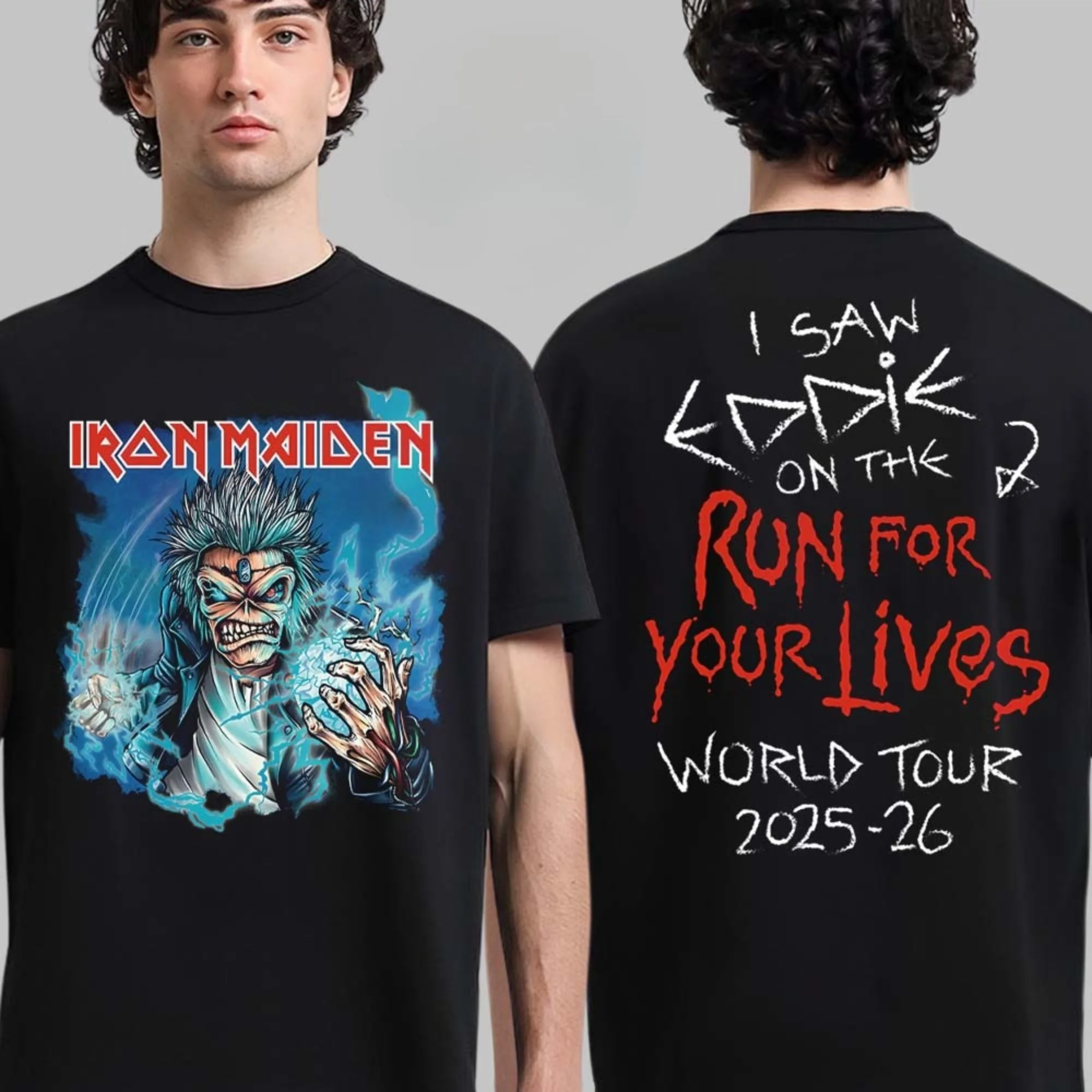 Памятная футболка Iron Maiden Run for Your Live, выполненная в нескольких стран мира, мужская хлопковая футболка, летняя