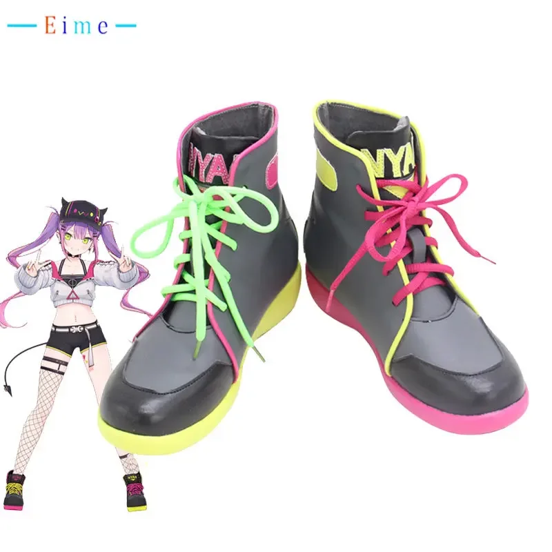 

Tokoyami Towa Cosplay Shoes Halloween Carnival Boots Vtuber Cosplay Props PU Leather Shoes Custom Made