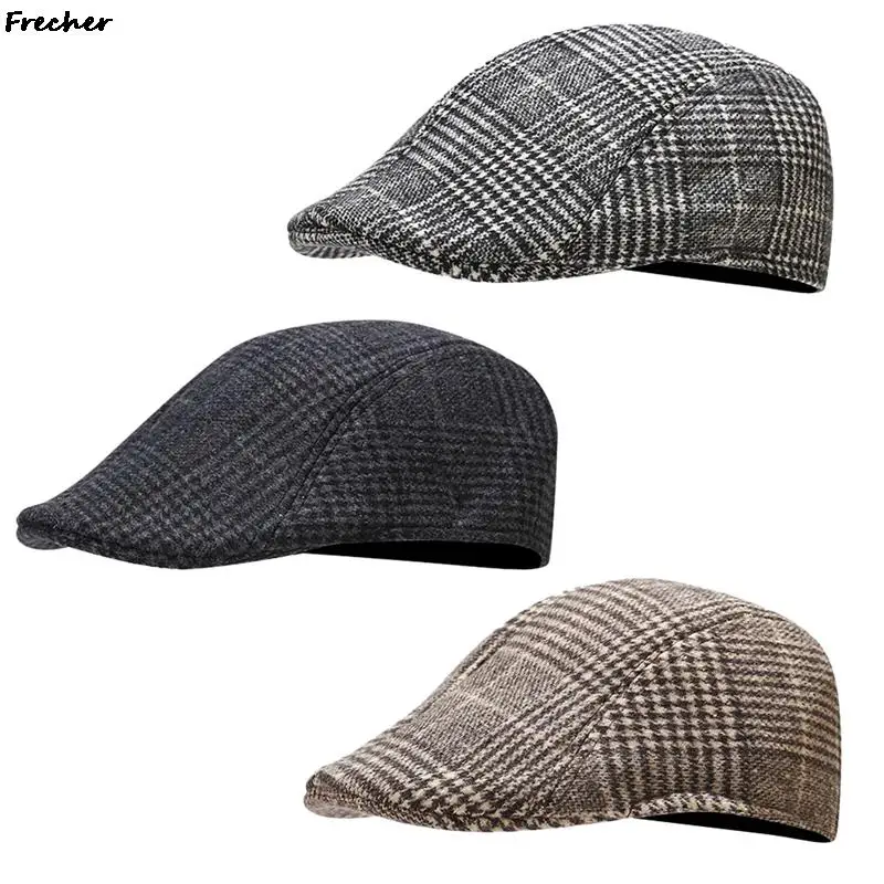 British Beret Hats Fashion England Men Detective Caps Winter Newsboy Cap Office Retro Warm Driving Hats Man Wool Berets Gorras