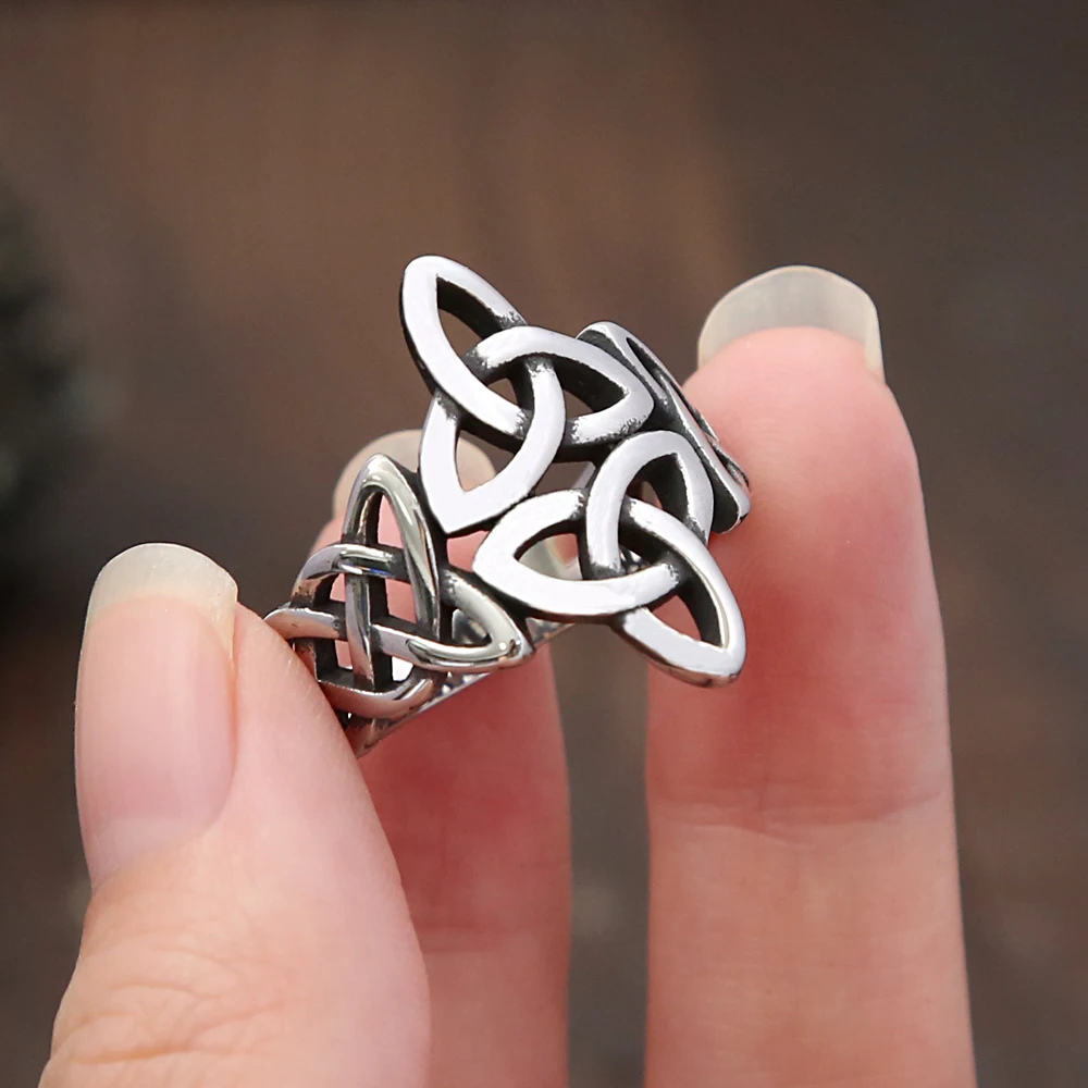 Fashion Simple Viking Celtics Knot Ring for Men Women Punk 316L Stainless Steel Viking Couple Rings Jewelry Gift Dropshipping