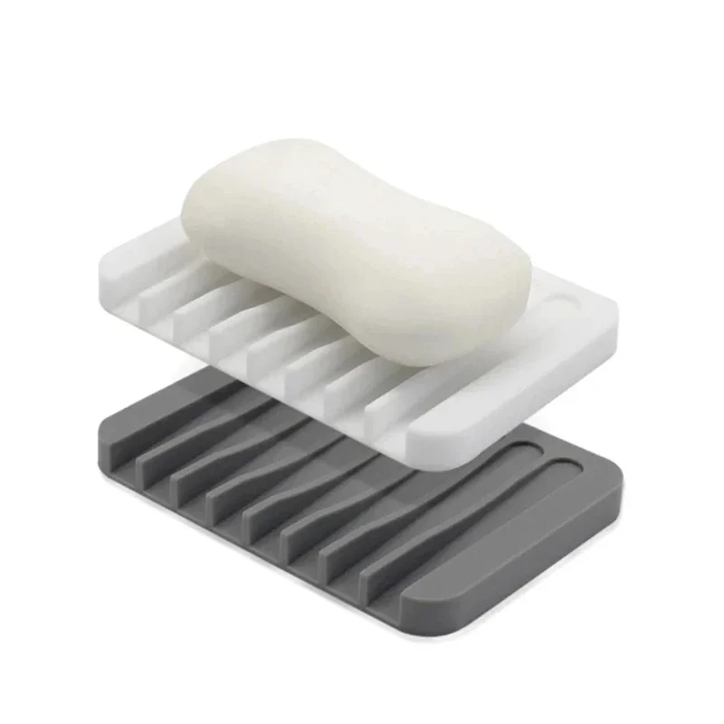 

1 Pcs Self-Draining Soap Dish,Silicone Soap Holder,Multifunctional No-Punch Non-Slip Storage Rack Drain Mat for Bathroom Kitchen