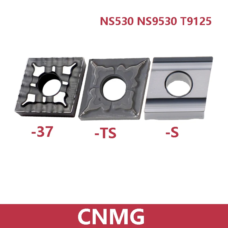 10pcs/box CNMG CNMG120404-37 CNMG120408-37-TS R L-S NS530 NS9530 T9125 Processing Steel Original Carbide Inserts CNC CNMG1204