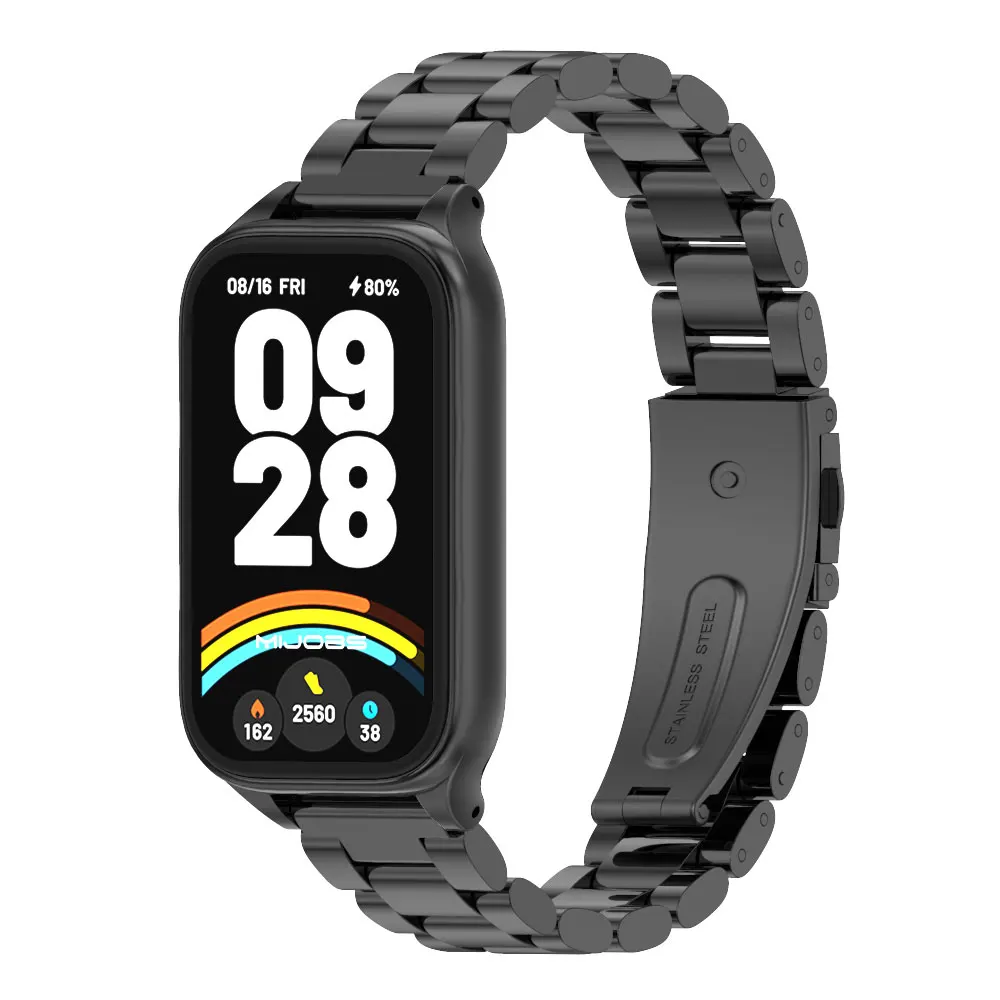 Für Xiaomi Smart Band 9 Active Strap Smart Armband Mi Band 9 Active Strap Metall Edelstahl Ersatz Handgelenk Armband – Detail 1