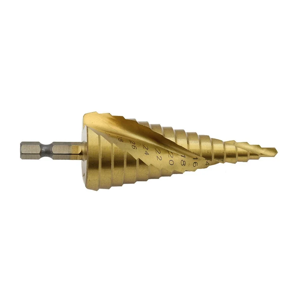 Juego de brocas cónicas escalonadas de acero HSS, herramientas de corte de agujeros de 4-12mm, 4-20mm, 4-32mm, vástago hexagonal para carpintería, 3 piezas