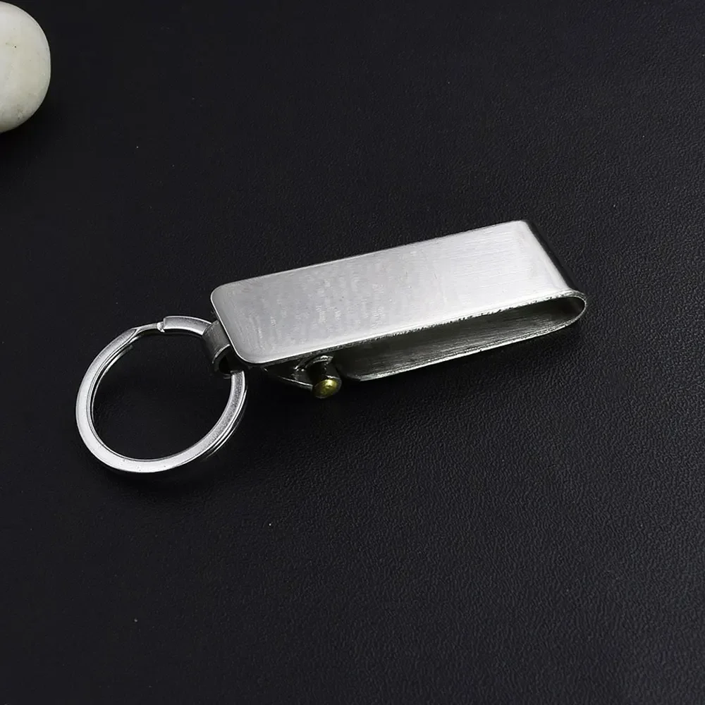 Anti-Lost Heavy Duty Stainless Steel Belt Key Holder Key-Clip Detachable Keyrings for Keys Belt Keychain Men Jewelry