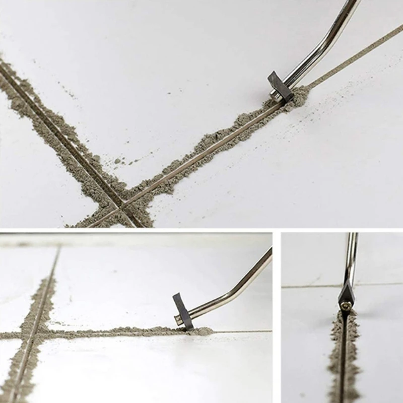 9Pieces Grout Remover Tools Ceramic Tile Joint Notcher Collators Cleaning Cleaner for Floor Wall Seam Cement