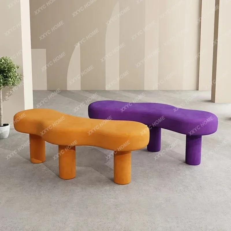 

Triangular Sofa Stool Nordic Creative Shoes Changing Casual Sofa Chair Home Furniture Room Decorative Low Bed