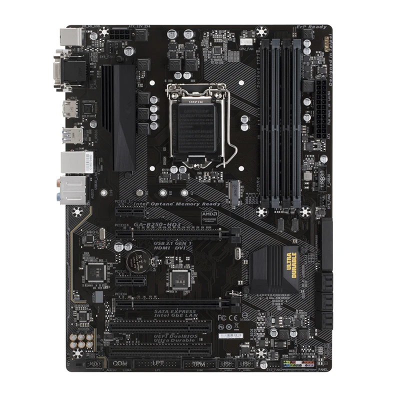 Desktop Mainboard para Intel B250, SATA III, USB 3.0, GA-B250-HD3 Motherboards, LGA 1151, DDR4, 64GB, ATX