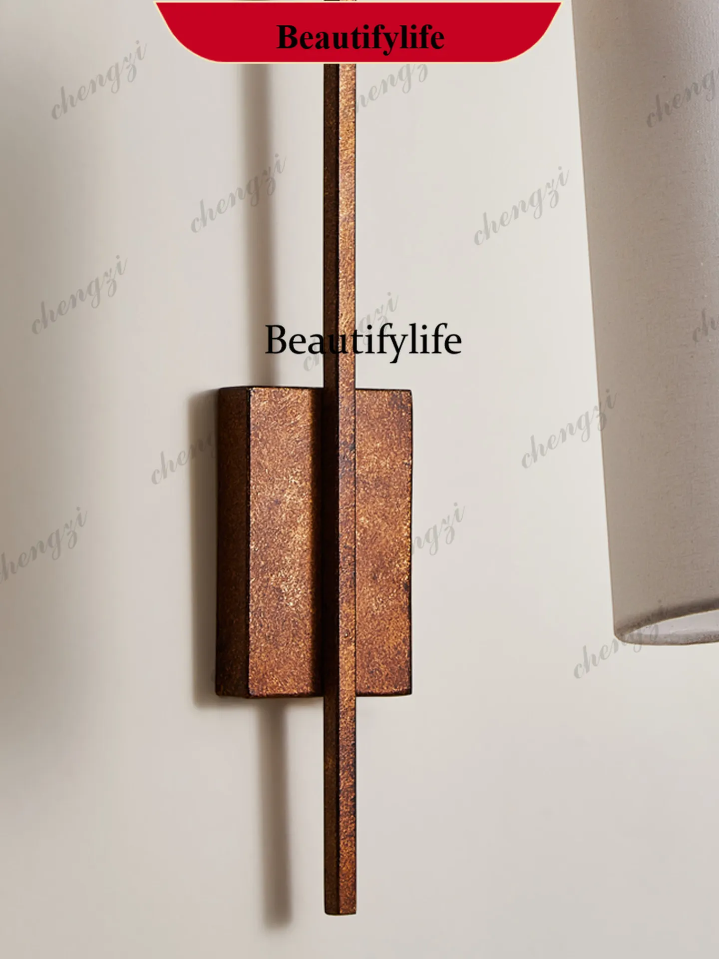 M138 American simple bedroom wall lamp B & B villa living room background wall lamp aisle antique niche designer wall lamp