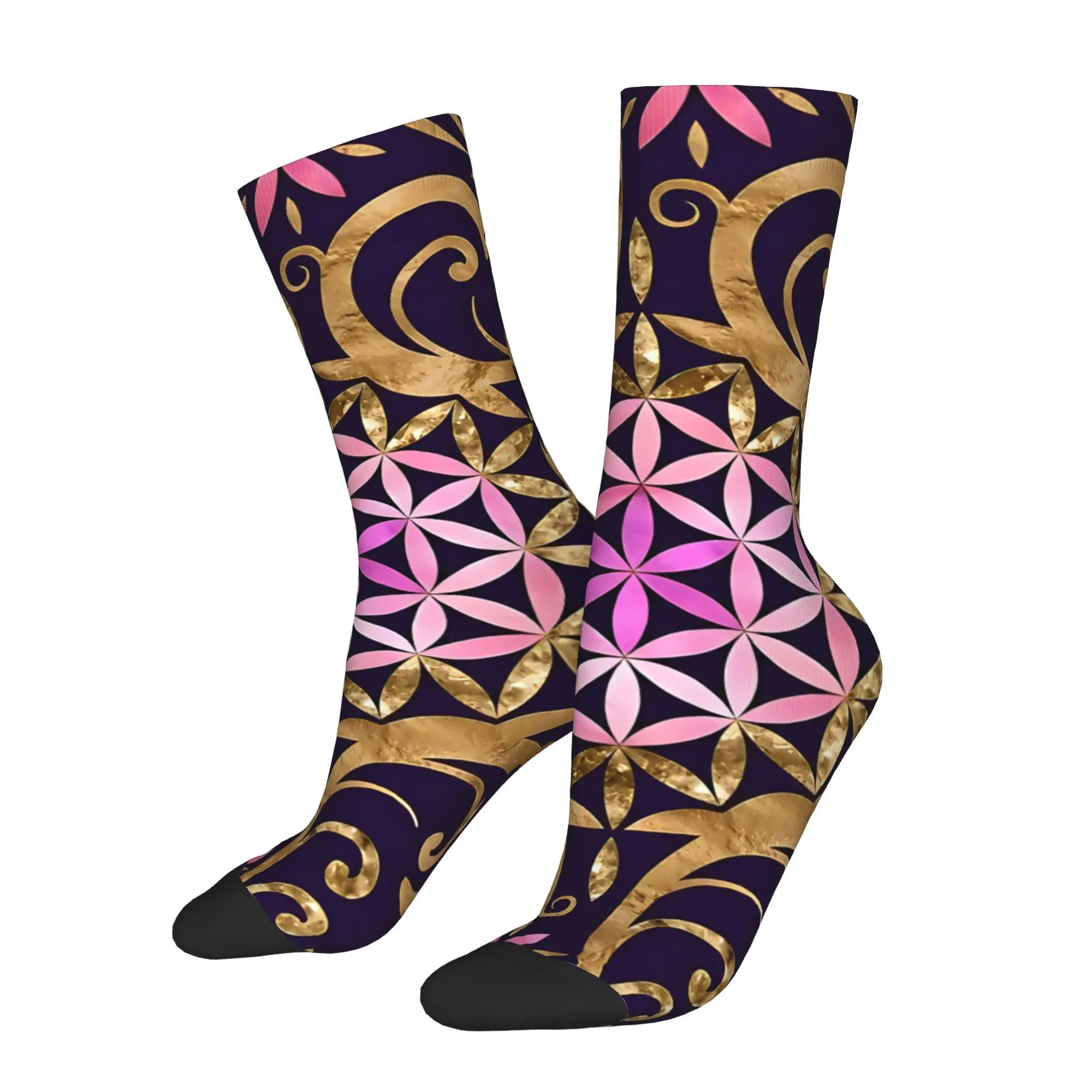 

Flower Of Life Flourish Mandala Men Socks Cycling Novelty Spring Summer Autumn Winter Stockings