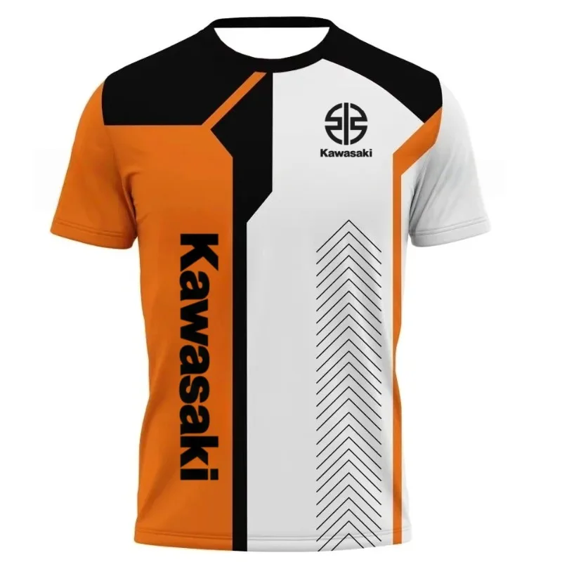 

3D Printed Kawasaki T-shirt, Breathable Quick Drying Type, Hilly Off-road Motorcycle Racing Mountain Bike Sportswear