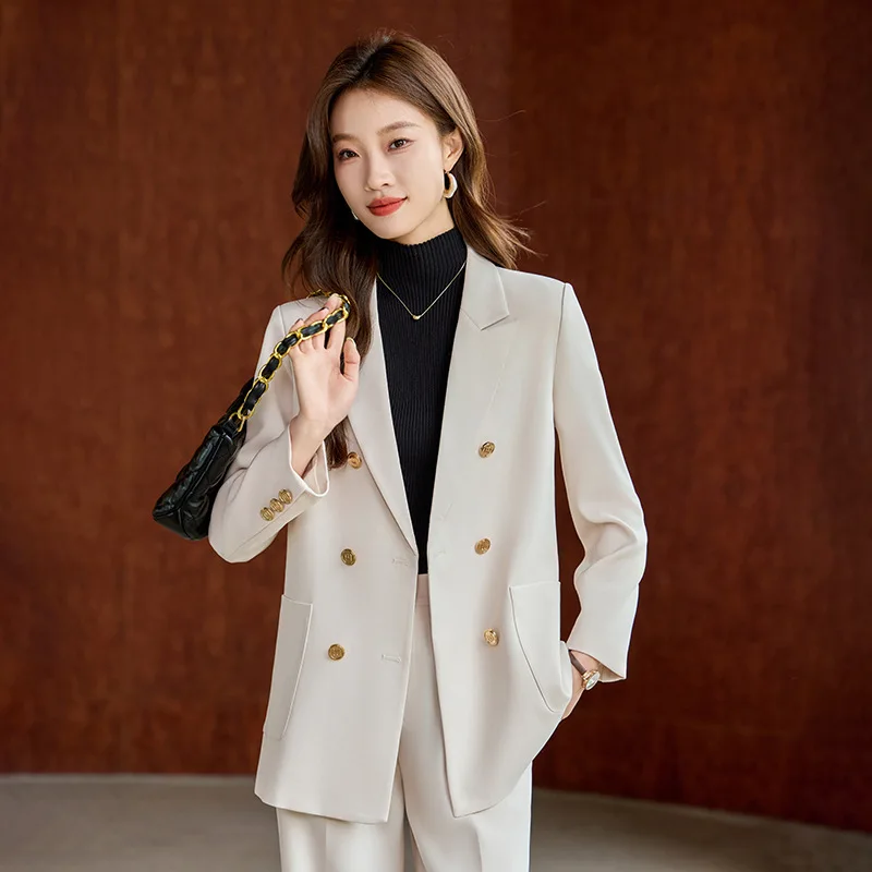 Loose Suit Suit Women's High Sense Autumn Temperament Goddess Style Commuting Work Clothes Casual Suit Business Clothing