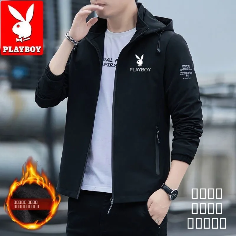 

Мужская куртка с капюшоном, осенне-зимняя повседневная спортивная ветровка Thiened Fce, корейская свободная длинная све на молнии