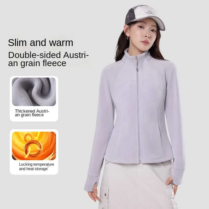 

Женская куртка с воротником-стойкой, осень-зима 2022, флисовая куртка Oriwool, теплая и удобная ветровка, толстовка для молодых женщин