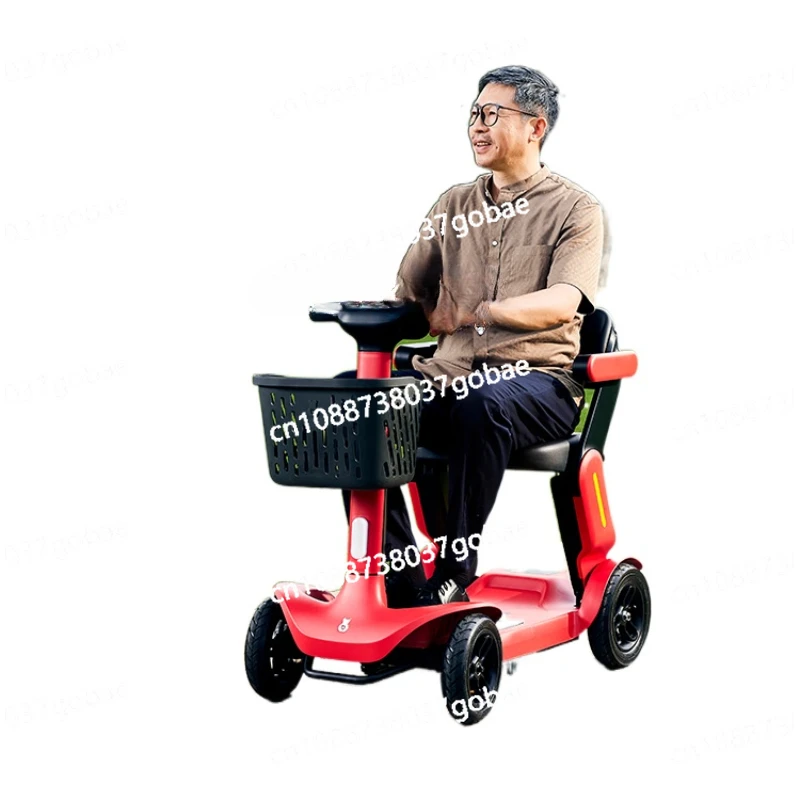 YY Elderly Four-Wheel Electric Vehicle Foldable Carrying Safety Power Car