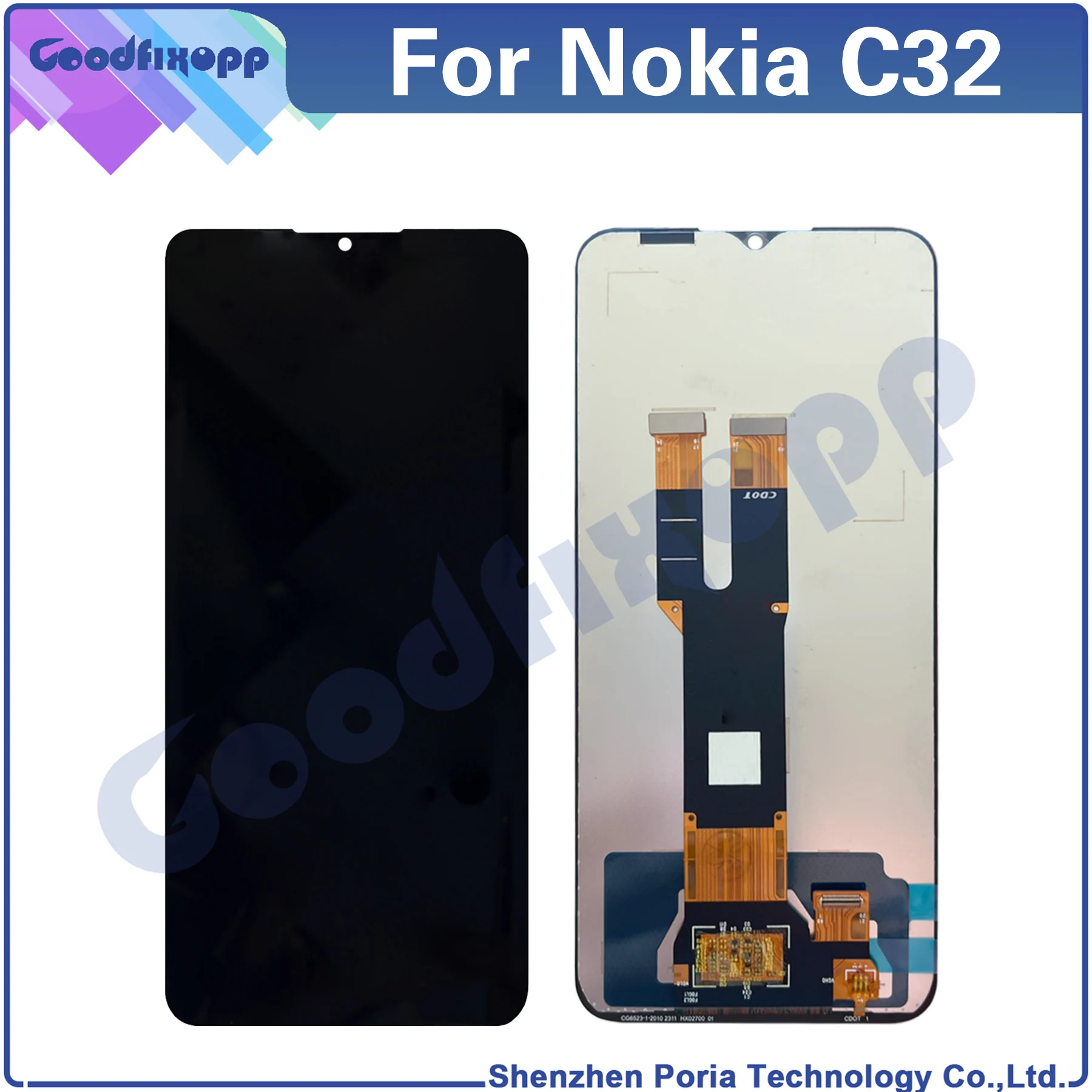 Lcd touch screen digitador assembly para nokia c32, peça de reposição, peças de reparo