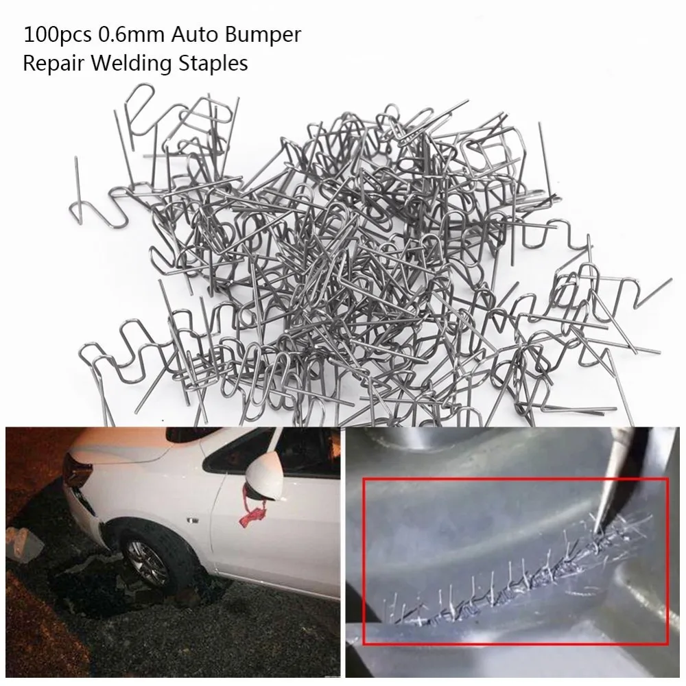 500Pcs Easy Installation Rustless Steel Welding Staples Wave Smooth Bumper Staples Solid Practical Staples Repair Machine